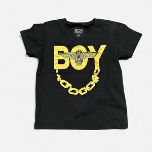 Boy London Kids Chain Boy T-Shirt – Black & Gold